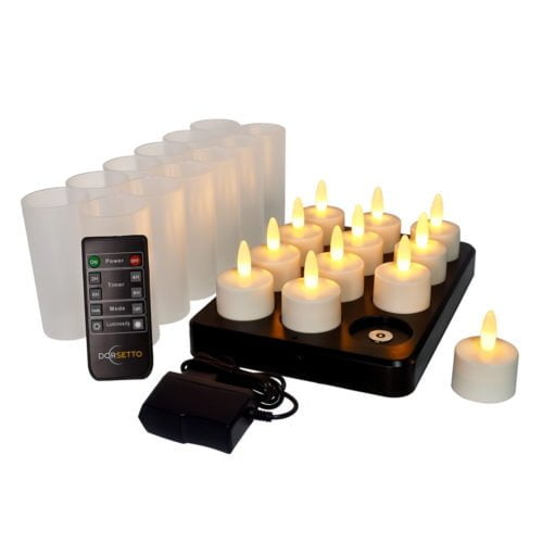 Led waxine oplaadbaar dorsetto 12 stuks