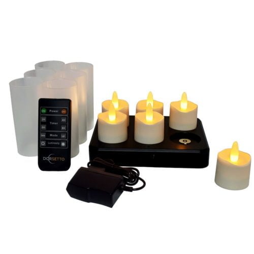 led waxine warm wit oplaadbaar