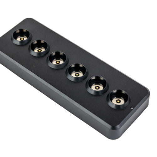 Oplaadstation  zwart magnetisch DORSETTO voor (6 dinerkaarsen)