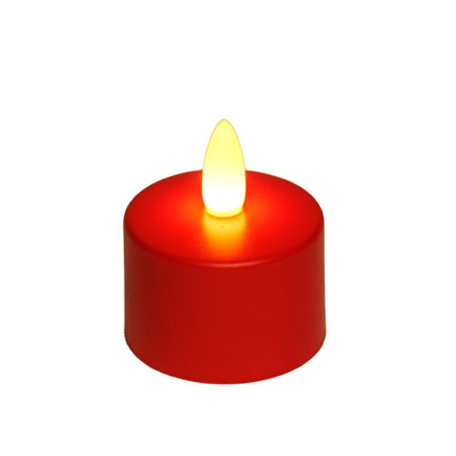 Oplaadbaar 105 uur theelichtje - rood - waterdicht